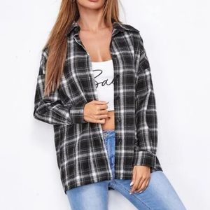 Black & White Plaid Flannel